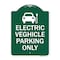 Signmission Electric Vehicle Parking W/ Graphic, Green & White Aluminum Sign, 18" x 24", GW-1824-24117 A-DES-GW-1824-24117 - alternate 1